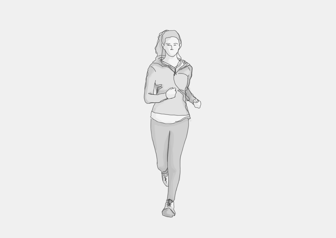 illustration of a woman jogging