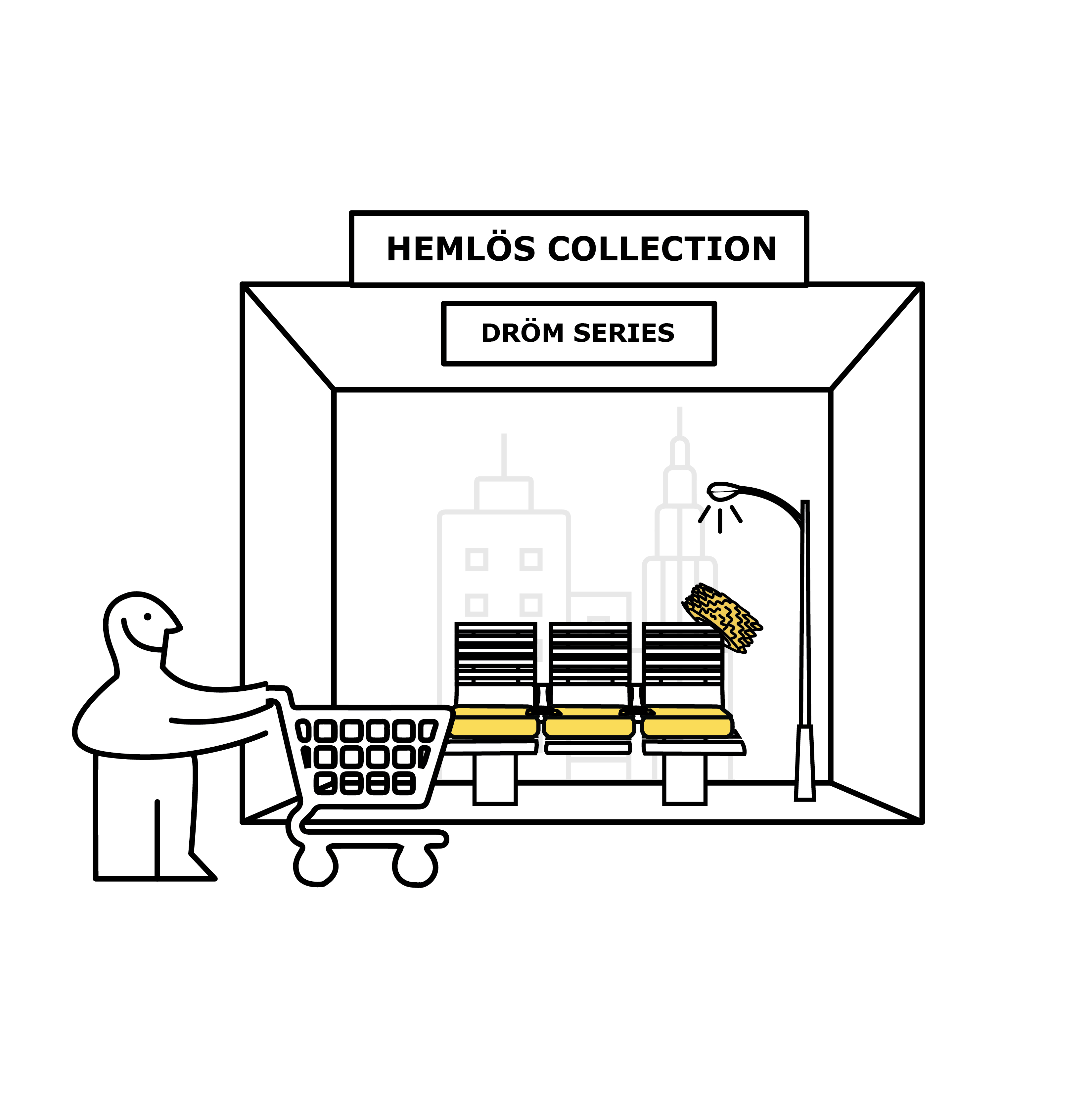 illustration of the 3 cushion matress set